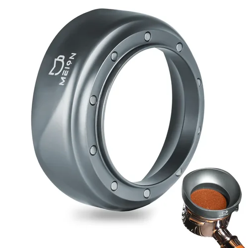 Miniatura 11 de MEION Embudo dosificador, embudo dosificador magnético para café, herramientas de expreso, accesorios de espresso (plata, 2.126 in)