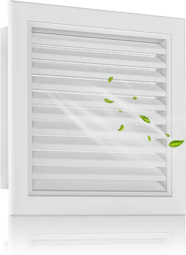 Rejilla de Ventilación de Aluminio para Hastial de 12" x 12", Rejillas de Ventilación para Cobertizo Pintables con Malla, Rejilla de Aire de Retorno
