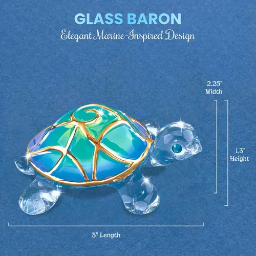 Miniatura 2 de Glass Baron Figura de cristal Tiffany la tortuga