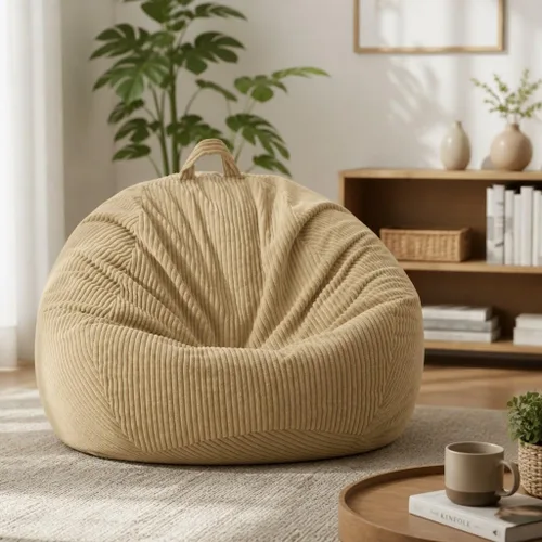 Miniatura 19 de ZhenLives Funda para puf de almacenamiento de animales de peluche, solo funda (sin relleno), organizador de juguetes de pana, para asiento con cojín