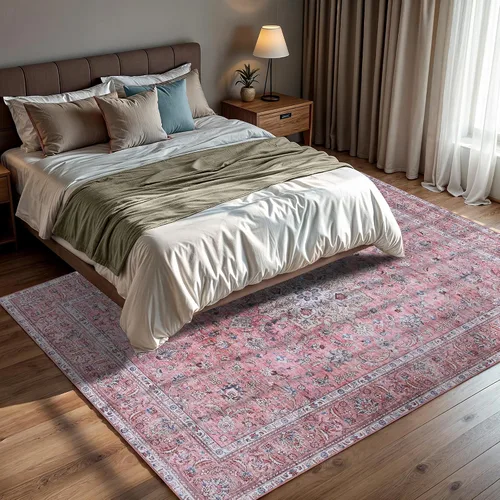 Miniatura 346 de GLN Rugs Traditional Collection - Alfombra de felpilla lavable a máquina, tradicional lavable, antideslizante, alfombra de felpilla de pelo corto