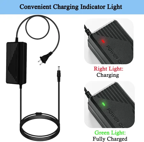 Miniatura 4 de Cargador eléctrico de scooter de 42 V 2 A para baterías de litio de 36 V, cable de carga con 4 enchufes, compatible con adaptador de corriente