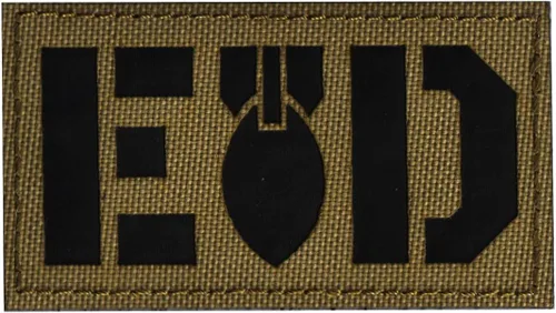Miniatura 6 de Parche reflectante EOD para eliminación de artillería explosiva, parches militares, insignias bordadas tácticas, parche de gancho y bucle, 3.15 x