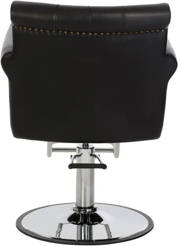 Miniatura 10 de Buy-Rite Chelsea - Silla de salón copetuda negra con ribete de clavos, cojín extraíble de 3.5 pulgadas, bomba hidráulica y brazos acolchados