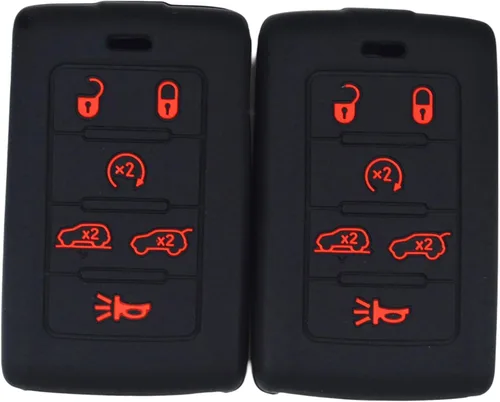 Miniatura 8 de Funda protectora de silicona para llavero de 5 botones para Jeep Grand Cherokee Grand Wagoneer y Dodge Charger Daytona EV Electric 2024+