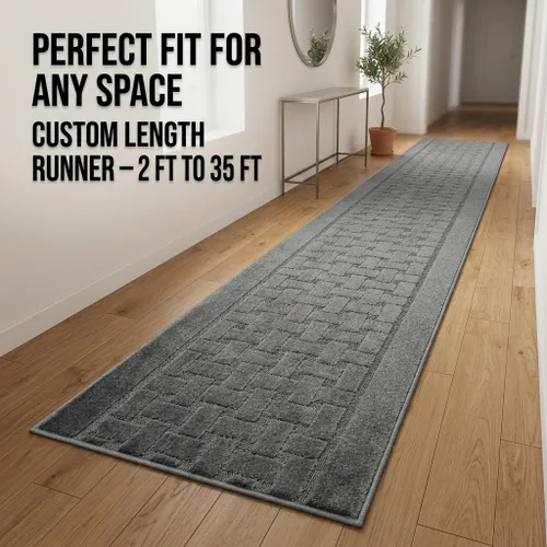 Miniatura 4 de Alfombra antideslizante lavable de 8 pies de largo con respaldo de goma, tapete de piso personalizado para cocina, pasillo, escaleras, dormitorio