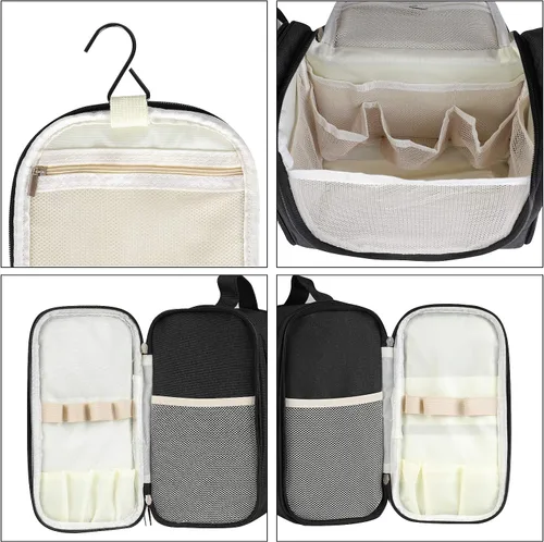 Miniatura 6 de Freegrace bolso para baño premium - organizador para viajes - gancho para colgar duradero - perfecto para accesorios, cosméticos, artículos