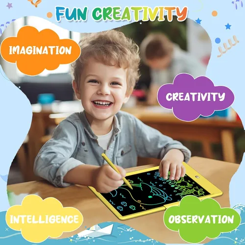 Miniatura 4 de Tableta de escritura LCD para niños de 10 pulgadas, almohadilla de dibujo reutilizable y borrable, tablero de escritura electrónico para niños
