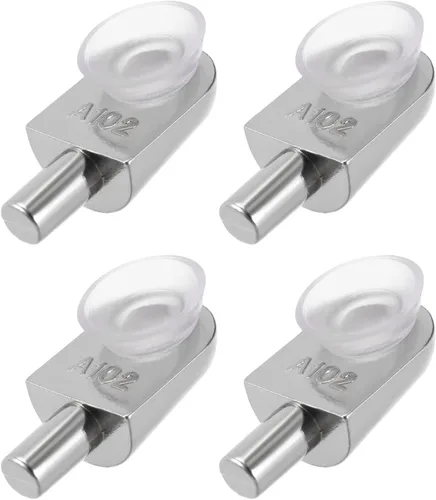 METALLIXITY Pinzas de soporte para estante (para 0.354 in de grosor), 4 unidades, clips de vidrio ajustables de aleación de zinc, soporte de