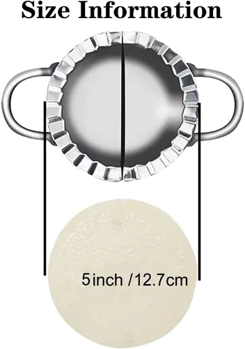 Miniatura 3 de Prensa Molde de Acero Inoxidable para Hacer Dumplings Empanadas Ravioles - Molde Wonton, Herramienta Fácil para Envoltorio de Dumplings Cortador Gris