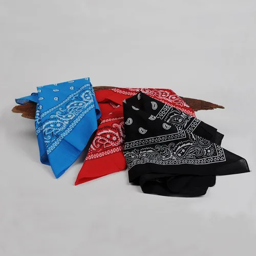 Miniatura 7 de BSLINO Bandanas 22 X 22 pulgadas 100% algodón novedad impresión de doble cara Paisley Cowboy Bandana Party Favor bufanda diadema pañuelos, Paisley