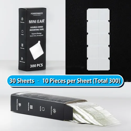 Miniatura 7 de FOROOMACO 300 Pack Mini Cinta de Montaje de Doble Cara Cuadrada Cinta Adhesiva de Alta Resistencia para Paneles de Espuma Insonorizantes, Decoración