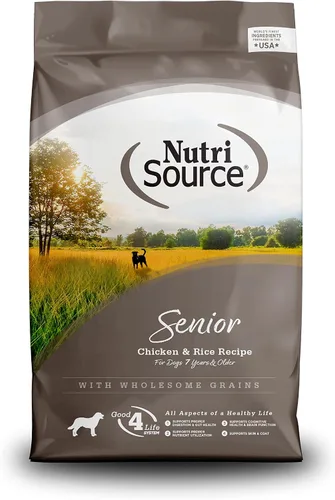 Miniatura 9 de NutriSource Alimento seco para perros mayores, pollo y arroz, 4 libras