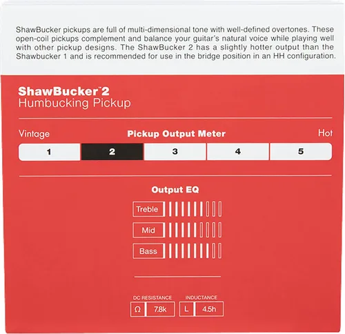 Miniatura 2 de Fender ShawBucker 2 - Pastilla de guitarra eléctrica Humbucking - Zebra
