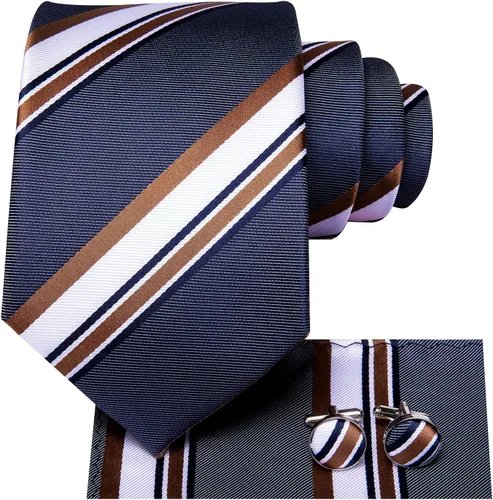 Miniatura 111 de Dubulle Corbata tejida de cachemira para hombre y gemelos de pañuelo para hombre, conjunto de gemelos para boda formal y negocios