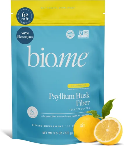 Polvo de Fibra de Cáscara de Psyllium (6g Por Porción) para la Salud Digestiva y Alivio de la Hinchazón, Polvo de Fibra Prebiótica Insoluble y