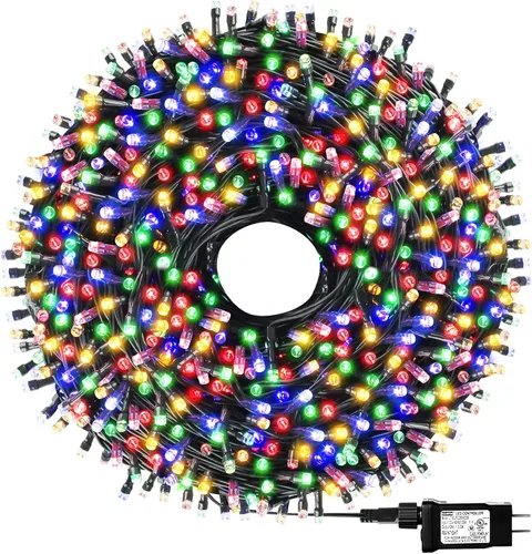 Miniatura 13 de Guirnalda de luces de Navidad con enchufe de extremo a extremo, 8 modos, 108 pies, 300 LED, IP55, impermeable, con certificación UL