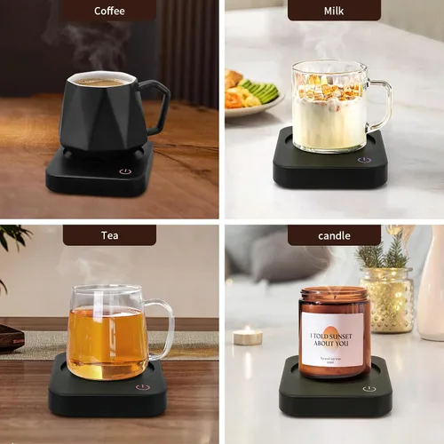 Miniatura 7 de Calentador de taza de café, calentador inteligente de tazas para escritorio, 3 controles de temperatura y apagado automático, calentador eléctrico