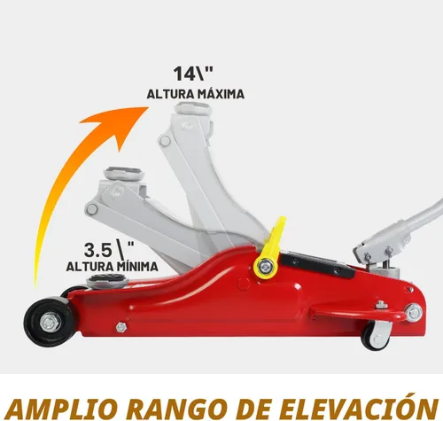 Miniatura 6 de Jack Boss Gato Hidráulico de Carrito de Piso de 2.5 Toneladas (5500 Libras) de Perfil Bajo con Estuche de Almacenamiento Portátil, Rango de Rojo