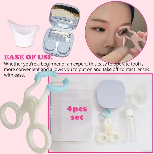 Miniatura 2 de Herramienta aplicadora de lentes de contacto, lentes de contacto de color, abridor de ojos portátil para facilitar la aplicación/extracción