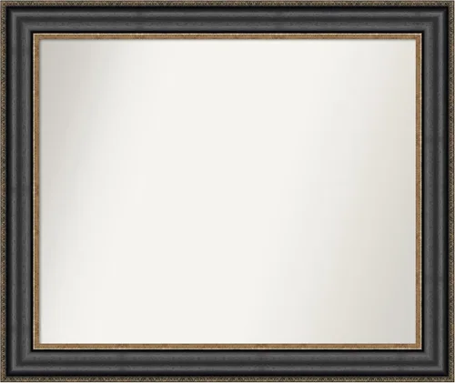 Miniatura 531 de Amanti Art Espejo personalizado, espejo de baño negro puente, espejo de pared o espejo de tocador de baño sobre el fregadero (26 x 26 pulgadas)