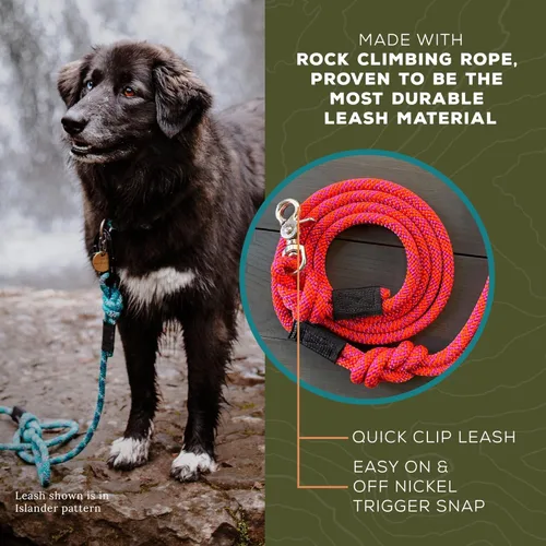 Miniatura 4 de Wilderdog Cuerda de escalada Correa de perro con clip rápido - 5 pies - Alpine
