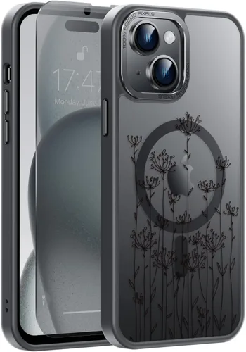 Miniatura 29 de Goodon Funda para iPhone 17 Pro con protector de pantalla de privacidad, compatible con Magsafe, a prueba de golpes, translúcida mate, bonita funda
