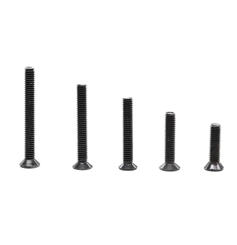 Miniatura 4 de Kit surtido de tornillos M4, tuercas y arandelas M4, tornillo de máquina con cabeza Phillips plana negra para soporte de TV, reparación