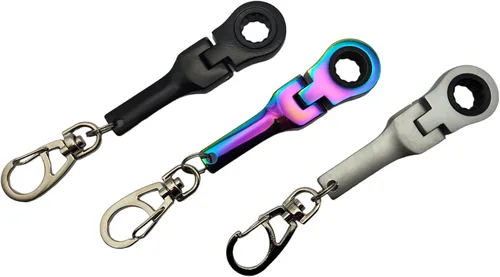 Miniatura 6 de GT/ Rotors Llavero Anillo de Llave de Trinquete de 10mm (Bono Gratis: Llavero de Llave Inglesa Mini)