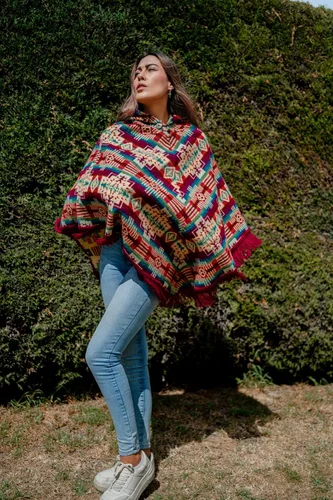 Miniatura 12 de Ponchos for Women, Alpaca Wool, Ponchos Adult, Poncho Sweater Women, Womens Poncho, Blue shawls and wraps