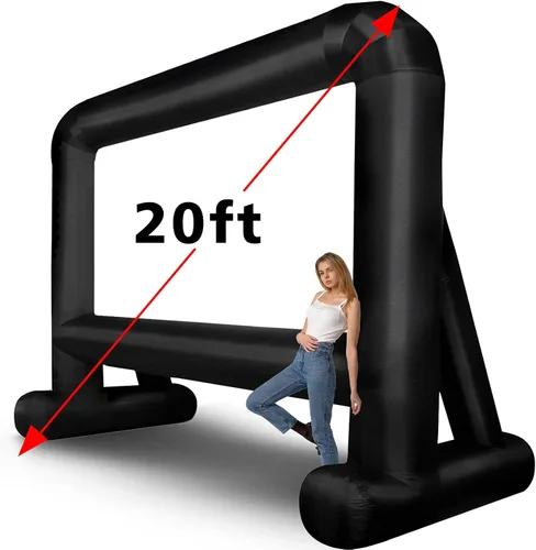 Miniatura 9 de OUTTOY Pantalla de Película Inflable de 14 Pies Mega Pantalla de Proyección de Película para Exteriores, Antiarrugas
