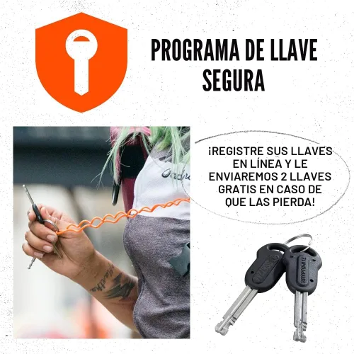 Miniatura 6 de Kryptonite Kryptolok - Candado en U estándar para bicicleta con cable, candado antirrobo resistente para bicicleta, grillete de 12.7 mm y cable