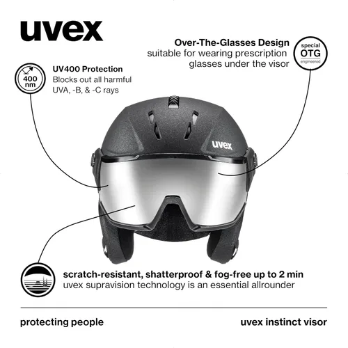 Miniatura 3 de uvex Instinct Visor - Adjustable ski & Snowboard Helmet with Integrated Visor for Women & Men