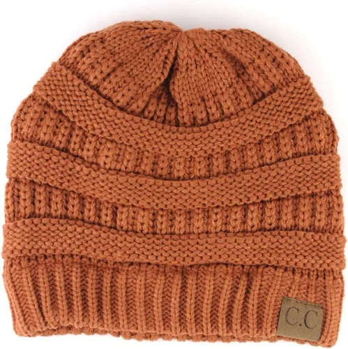 Miniatura 2 de C.C - Gorro de punto trenzado, elástico, moderno, grueso, suave y abrigado