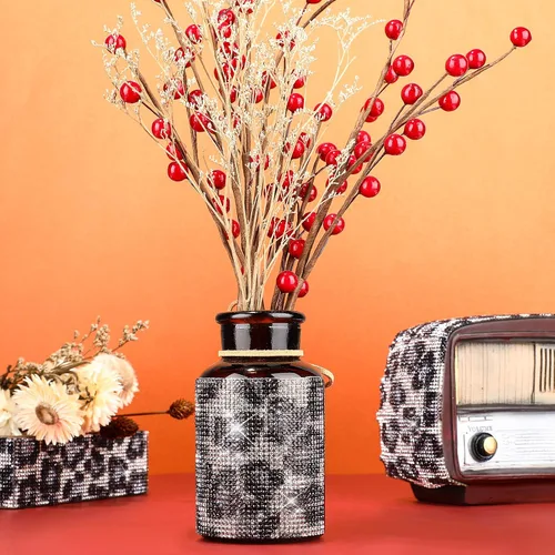 Miniatura 2 de 12000 calcomanías de diamantes de imitación con estampado de leopardo de 0.079 pulgadas (0.079 in), calcomanías autoadhesivas para automóvil