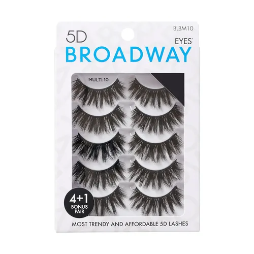 Miniatura 4 de Broadway - Juego de 5 pares de pestañas postizas de aspecto natural a dramático (11)
