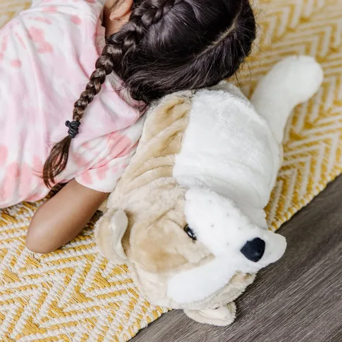 Miniatura 7 de Melissa & Doug Bulldog inglés gigante, animal de peluche realista (casi 2 pies de alto)