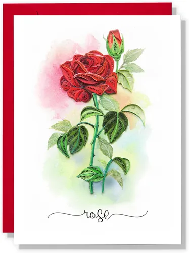 Miniatura 8 de Tarjeta de felicitación japonesa de flor de durazno Feliz año nuevo 3D Quilling Card Flower Papel hecho a mano – Tarjeta de felicitación