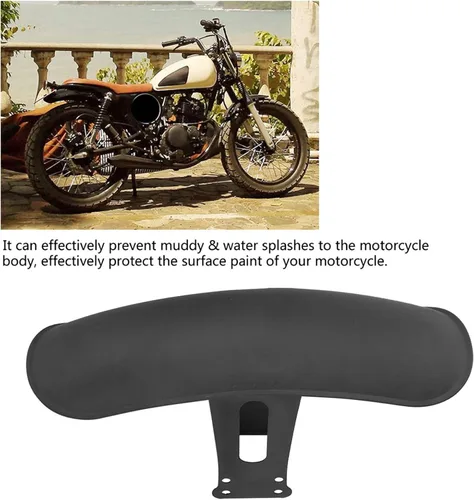 Miniatura 4 de Acouto motocicleta delantero, motocicleta delantero fango aleta guardia carenado guardabarros cubierta para cg125 retro negro