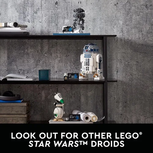 Miniatura 8 de LEGO Star Wars R2-D2 75308 Set de construcción de droides para adultos, modelo de exhibición coleccionable con la espada láser de Luke Skywalker