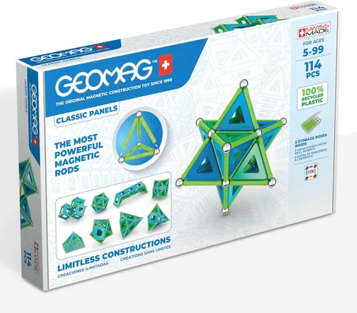 Miniatura 11 de Geomag Supercolor Juguetes Magnéticos para Niños de 5+ Años, 35 Piezas de Imanes Educativos STEM para Niños - Bloques Magnéticos Hechos en Suiza