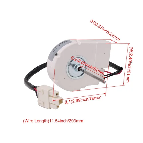 Miniatura 6 de 50240401000Q Motor de ventilador evaporador de refrigerador DC12V 4W 1450RPM Reemplazo del motor del ventilador de congelación para Samsung