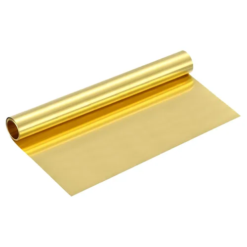 Miniatura 84 de uxcell Rollo de lámina de latón, 40 x 2 x 0.016 pulgadas, rollo de lámina de latón intermitente de metal para manualidades, reparaciones