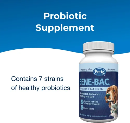 Miniatura 3 de PetAg Bene-Bac - Polvo de 4.5 oz - Probióticos para perros, gatos, mamíferos exóticos y de vida silvestre