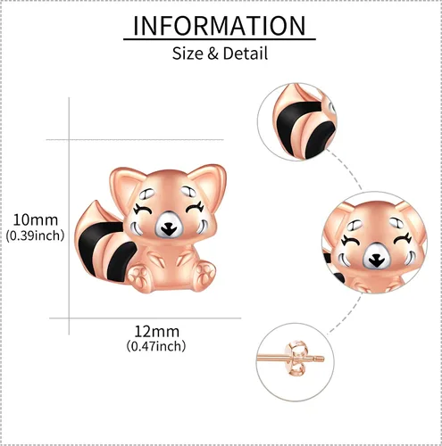 Miniatura 3 de YAFEINI Aretes de plata de ley 925 con diseño de animales, joyería para regalar a las mujeres
