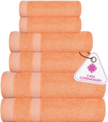 Miniatura 15 de CASA COPENHAGEN Solitaire 6Pcs 100% Egyptian Cotton Large Designer Towels Gift Set- Dusty Blue, 600GSM, 2Bath 2Hand 2Washcloths, Bath Towels for