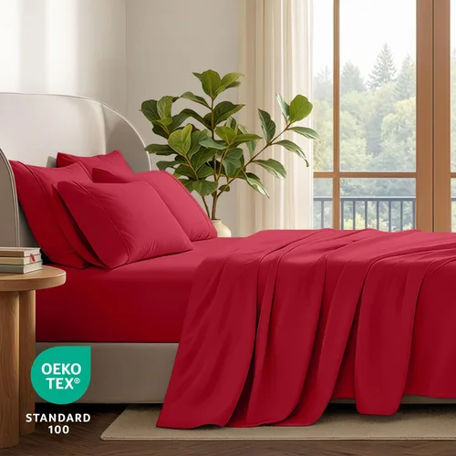 Miniatura 36 de Bare Home Hotel Luxury - Juego de sábanas tamaño individual, extra suave, 4 piezas, bolsillos profundos, ajuste fácil, refrescante y transpirable
