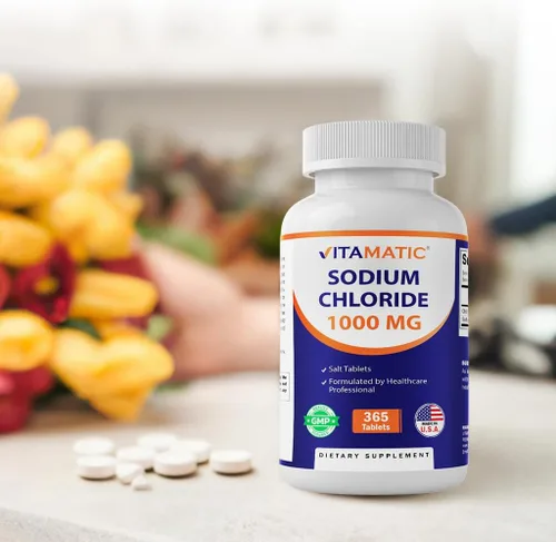 Miniatura 6 de Vitamatic Cloruro de sodio 1000 mg – 365 comprimidos reabastecedor de electrolitos y soporte de hidratación – Sin OMG, sin gluten (paquete de 2)