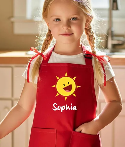 Miniatura 3 de Delantal con nombre personalizado para niños con sombrero de chef, delantal impermeable para cocinar, hornear, arte, pintura, regalo de cumpleaños