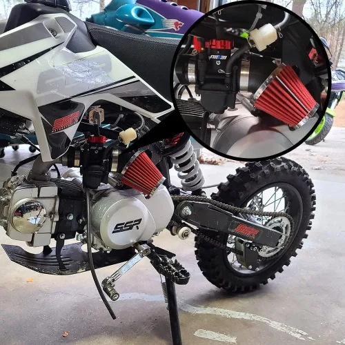 Miniatura 8 de NIBBI Kit de carburador PE28FL, carburador de motocicleta PE28mm con filtros de aire de 1.81 pulgadas para motocross, mini bicicleta, pit bike